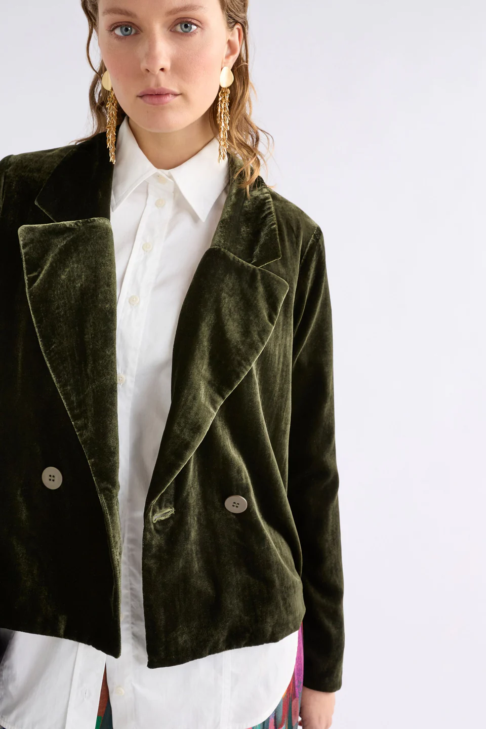 Elk Suuri Double Breasted Blazer - Deep Olive