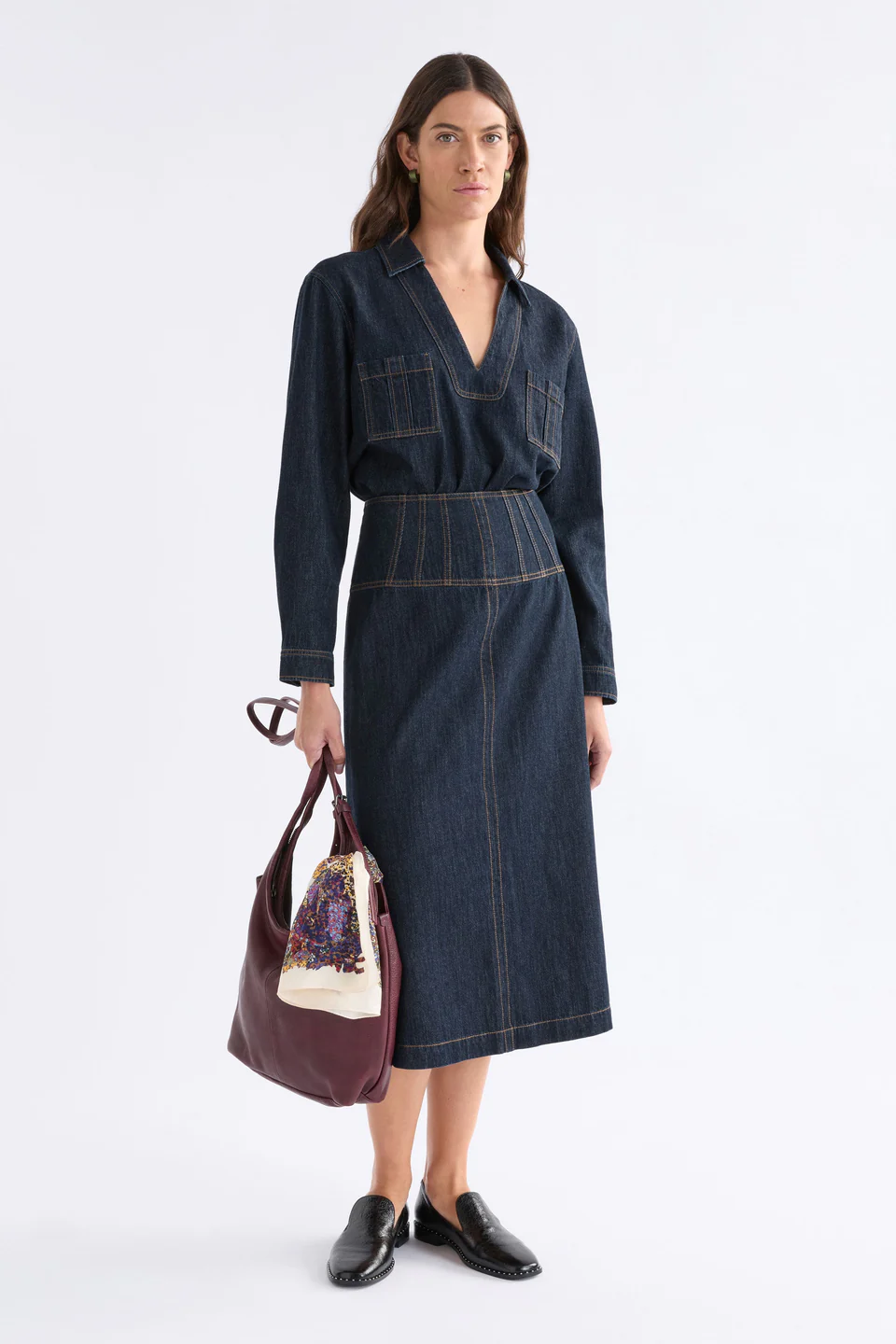Elk Valor Skirt - Mid Blue Denim