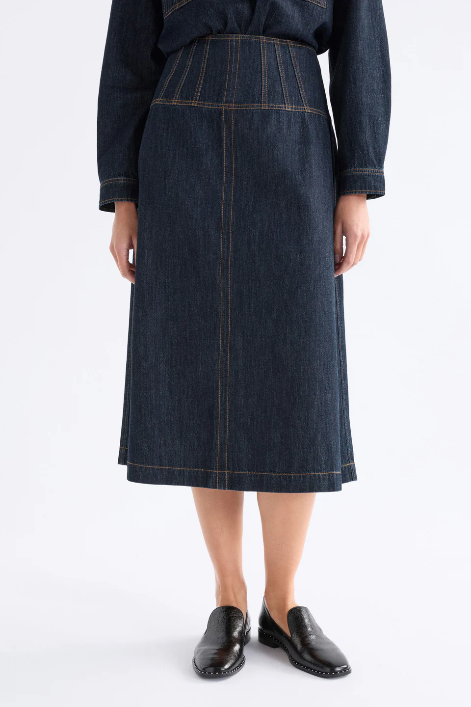 Elk Valor Skirt - Mid Blue Denim
