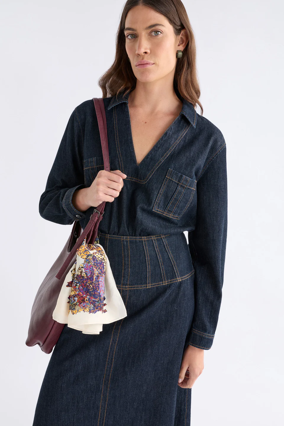 Elk Valor Top - Mid Blue Denim