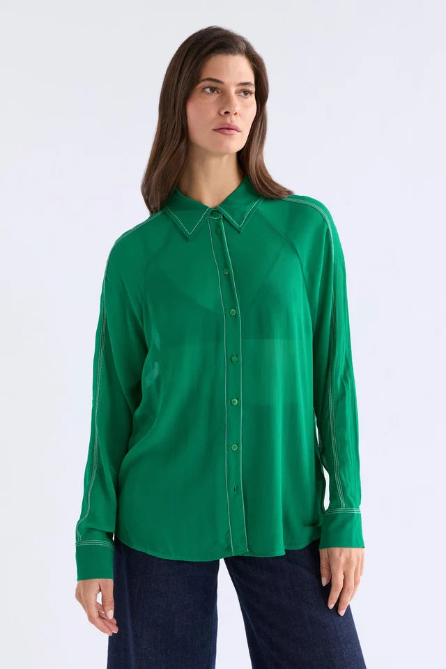 Elk Alema Shirt - Leaf Green