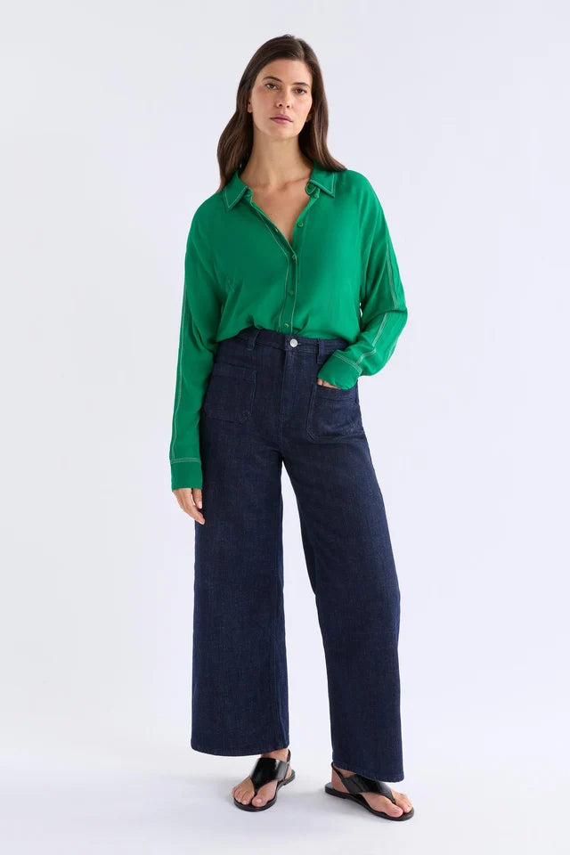 Elk Alema Shirt - Leaf Green