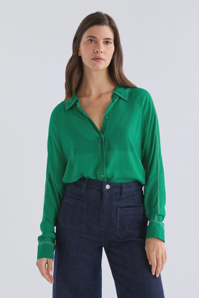 Elk Alema Shirt - Leaf Green