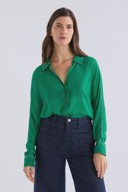 Elk Alema Shirt - Leaf Green
