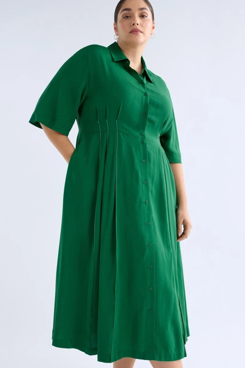 Elk Neues Shirt Dress - Leaf Green
