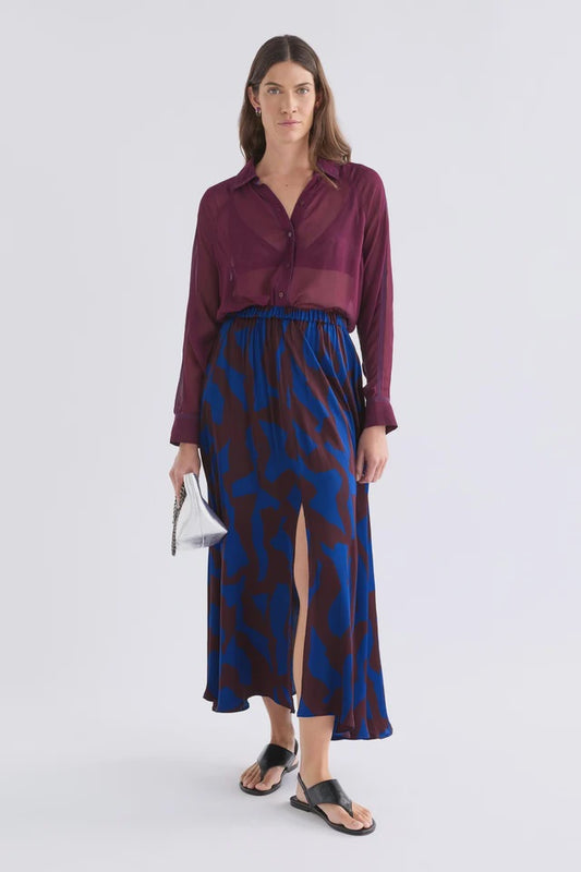 Elk Besa Skirt - Varr Print/Shiraz
