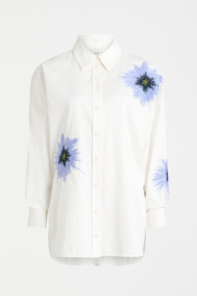 Elk Eiren Relaxed Shirt - White/Lilac Blue
