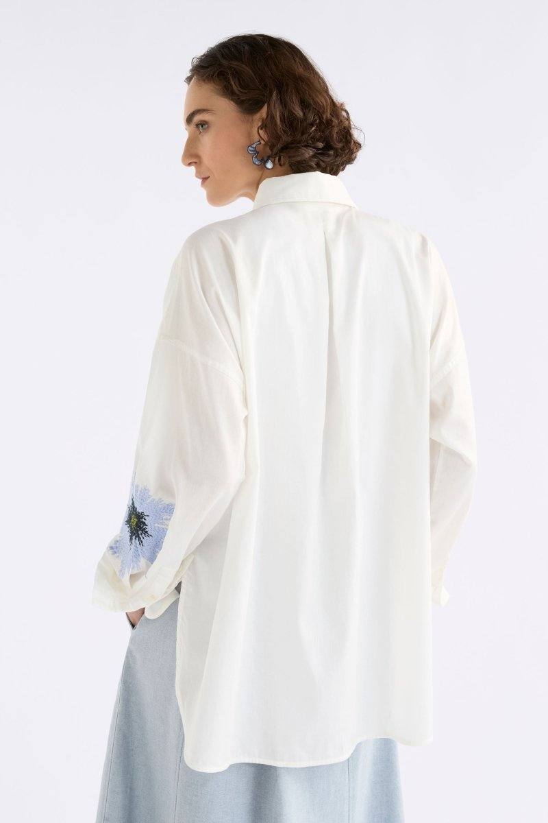 Elk Eiren Relaxed Shirt - White/Lilac Blue