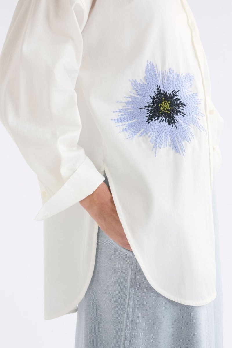 Elk Eiren Relaxed Shirt - White/Lilac Blue