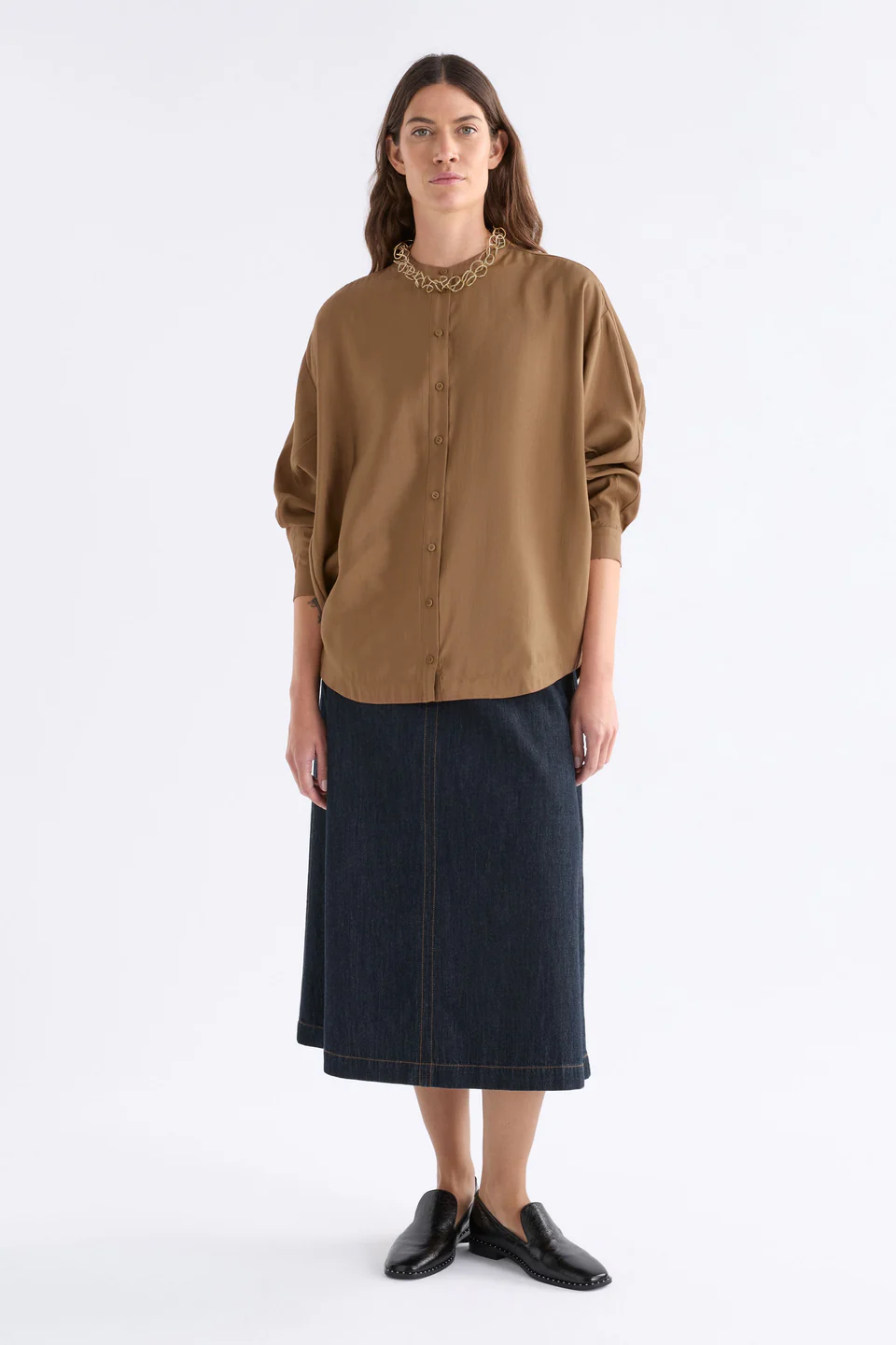 Elk Ahren Shirt - Dark Toffee
