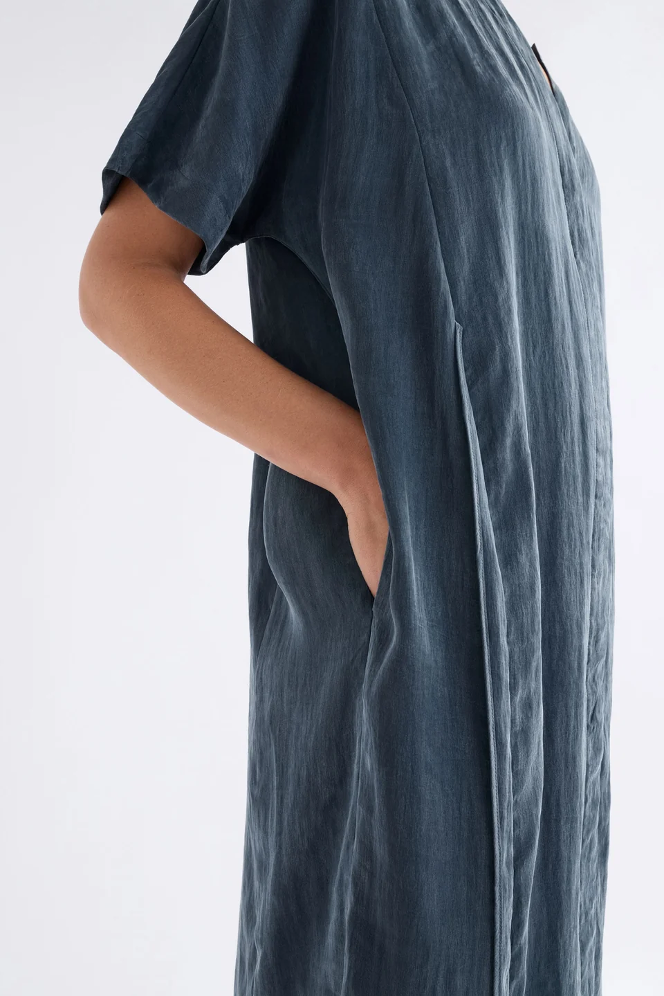 Elk Delme Shirt Dress - Blue Steel