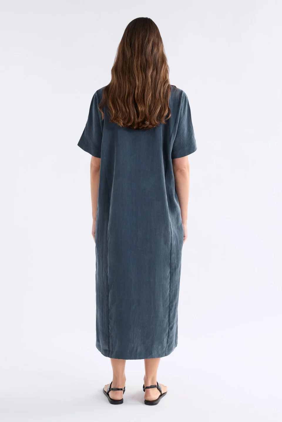 Elk Delme Shirt Dress - Blue Steel