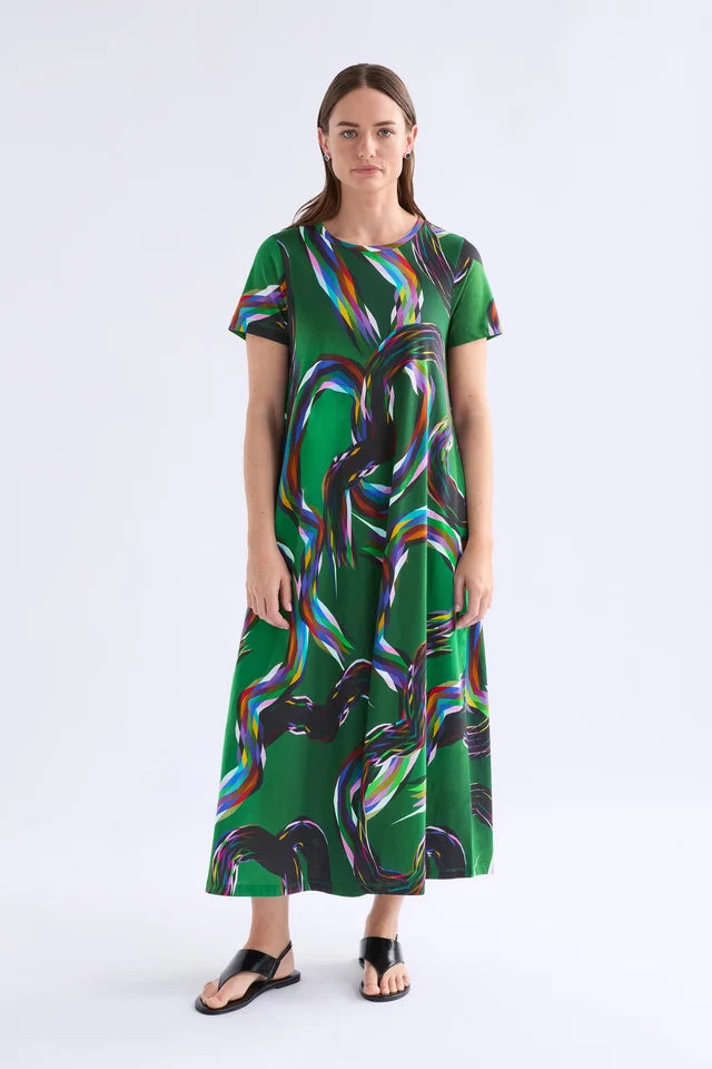 Elk Sigel T-Shirt Dress - Facet Print