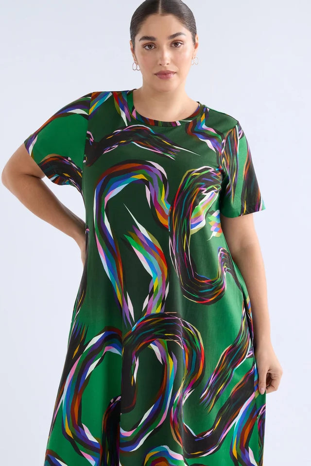 Elk Sigel T-Shirt Dress - Facet Print