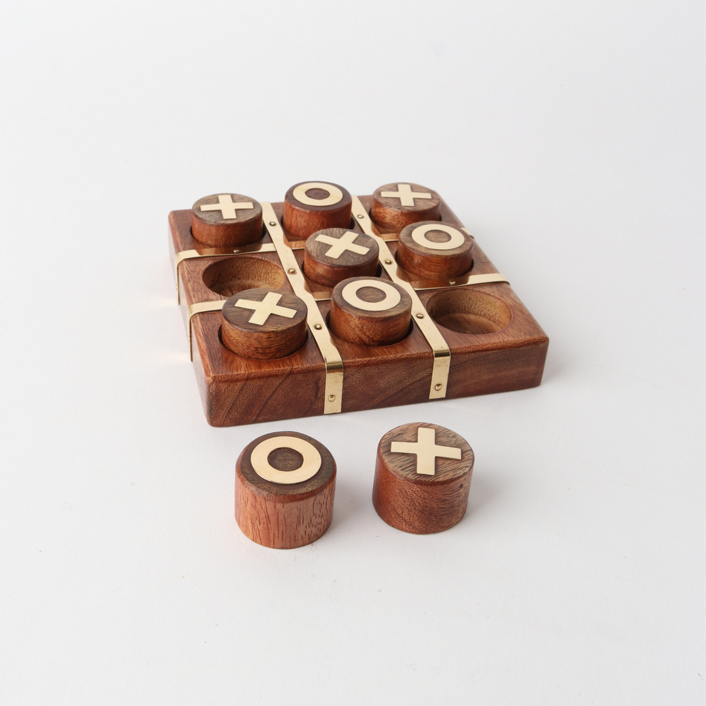 Le Forge Tic Tac Toe 12x12cm - Natural & Brass
