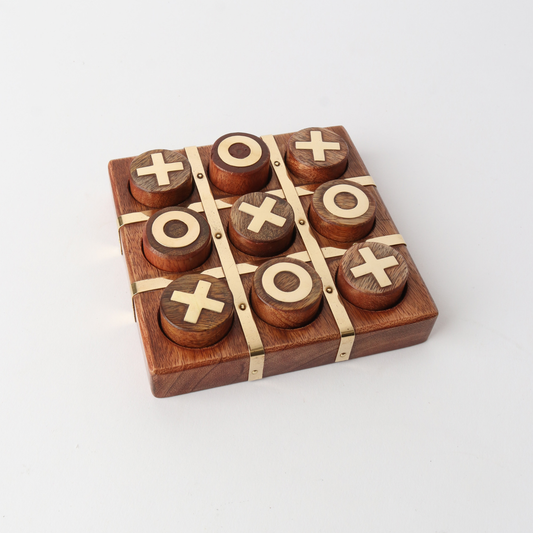 Le Forge Tic Tac Toe 12x12cm - Natural & Brass