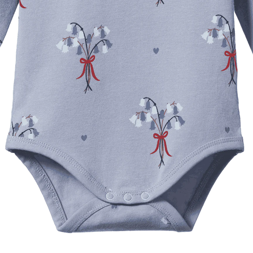 Nature Baby Agnes Bodysuit - Bluebelle Print