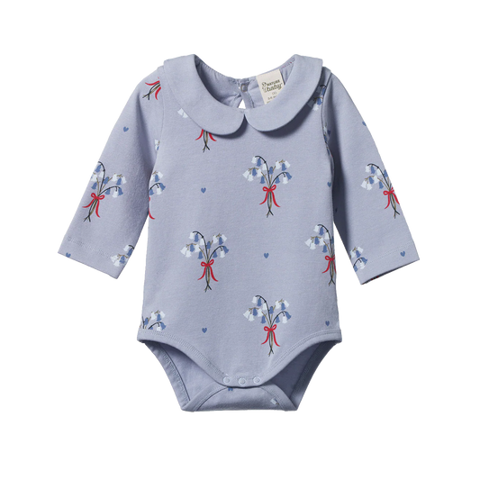 Nature Baby Agnes Bodysuit - Bluebelle Print