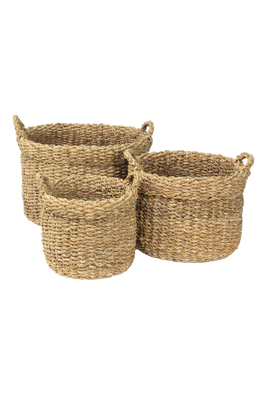 Briar Round Baskets with Handles