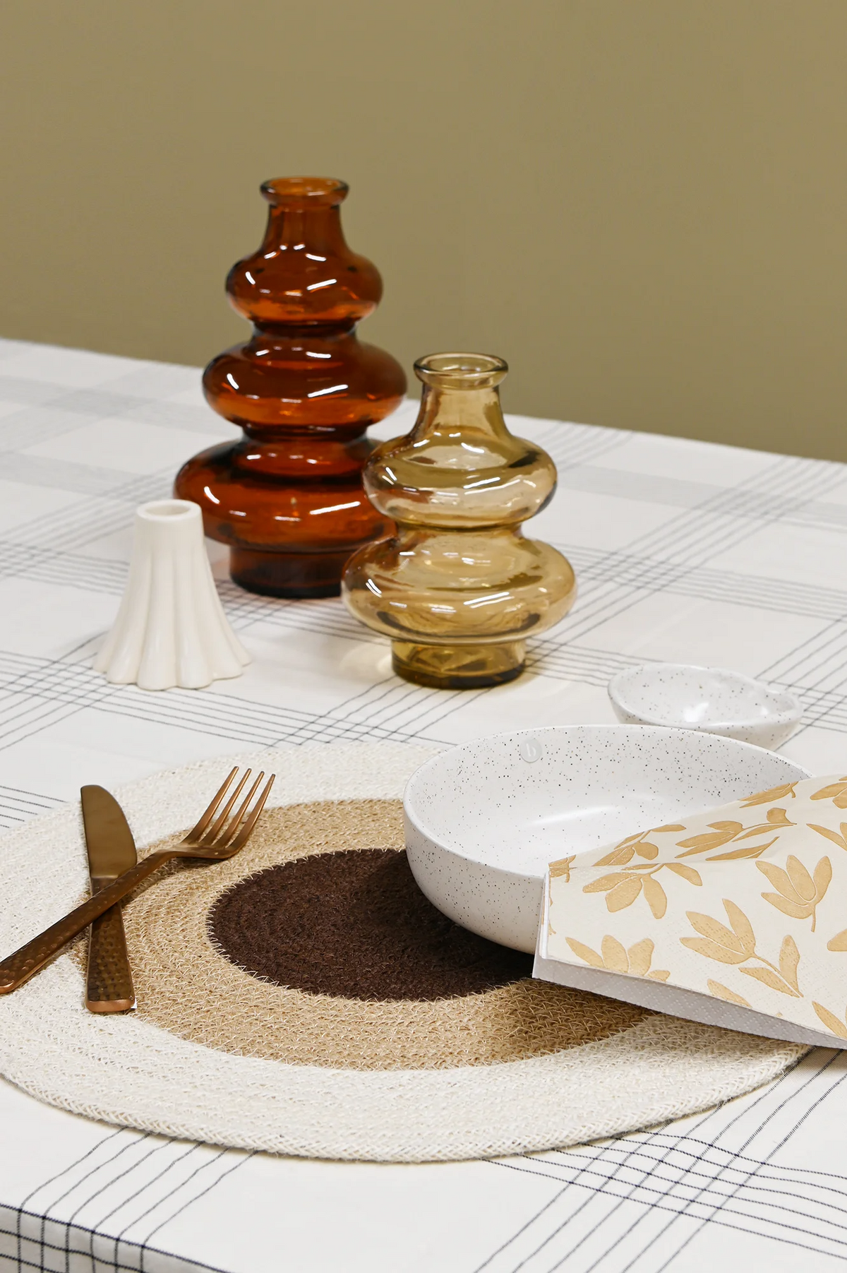 Maytime Placemat Round - Natural Rings