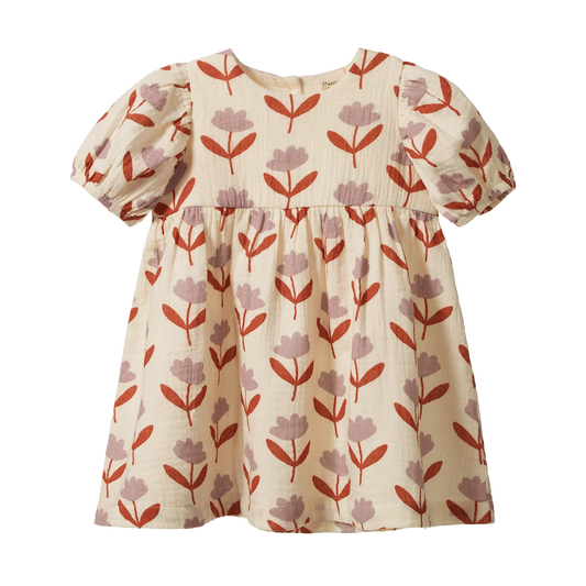 Nature Baby Albertine Dress Muslin - Fleurette Print