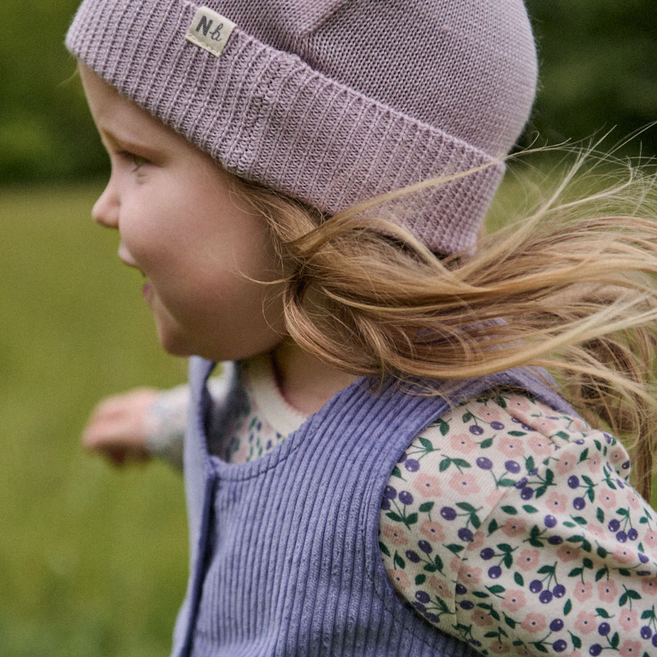 Nature Baby Alpine Pom Pom Beanie - Lilac