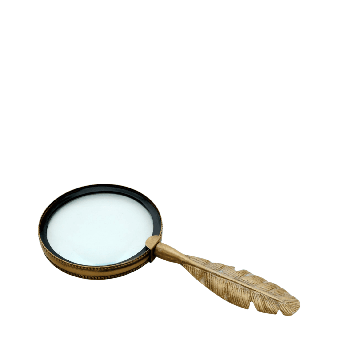 Le Monde Magnifier - Feather Brass Handle