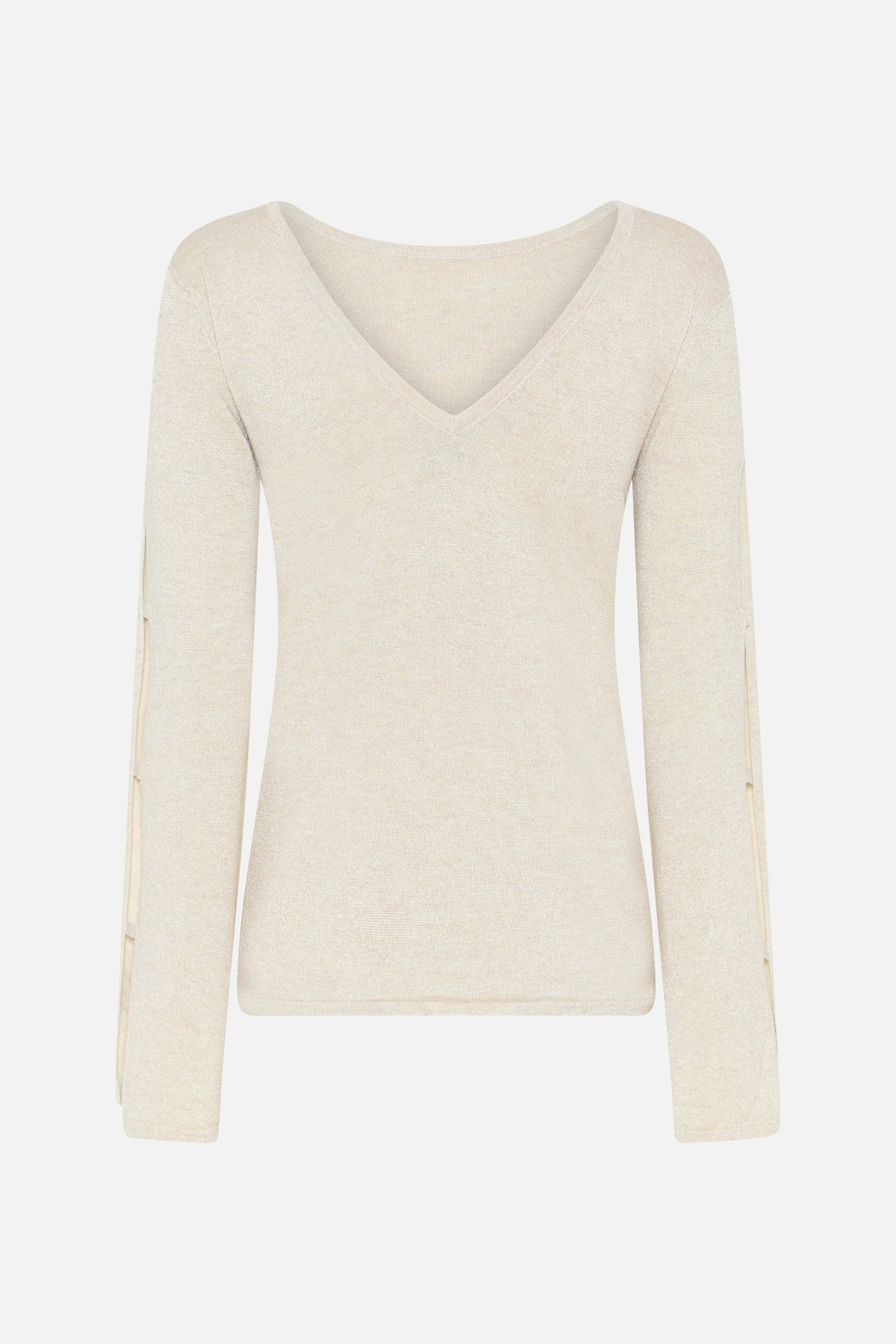 Bruuns Bazaar Anemone Yasmin Knit - White Cream/White Lurex