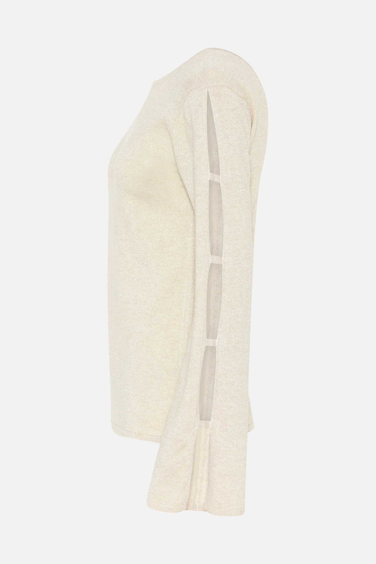 Bruuns Bazaar Anemone Yasmin Knit - White Cream/White Lurex