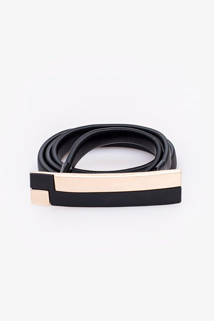 Antler NZ Stretch Belt - Black & Gold