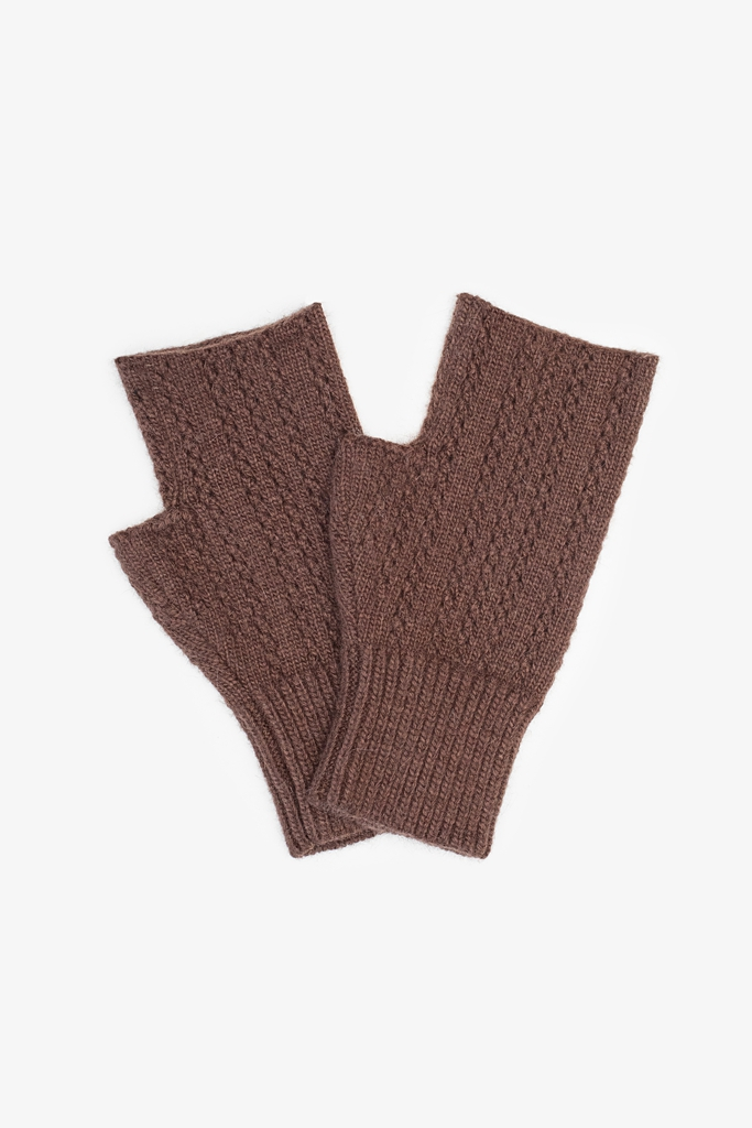 Antler Florence Fingerless Gloves - Chocolate
