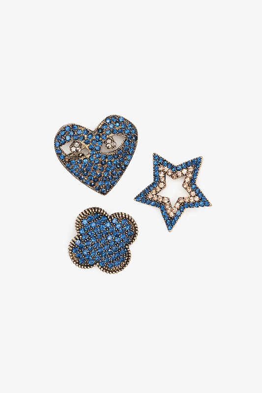 Antler Lucky Trio Brooch Set