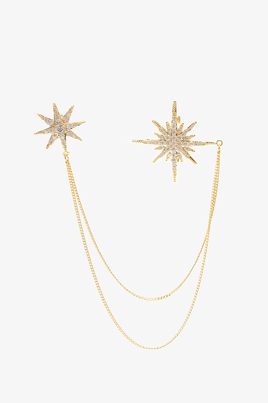 Antler Twin Star Brooch