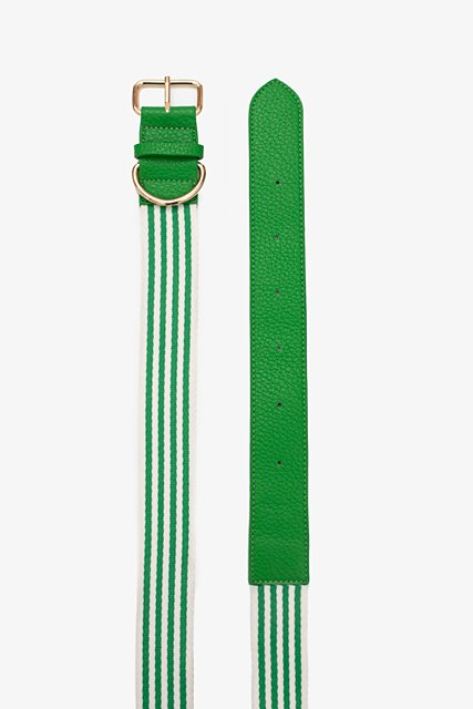 Antler Sadie Stripe Belt - Green
