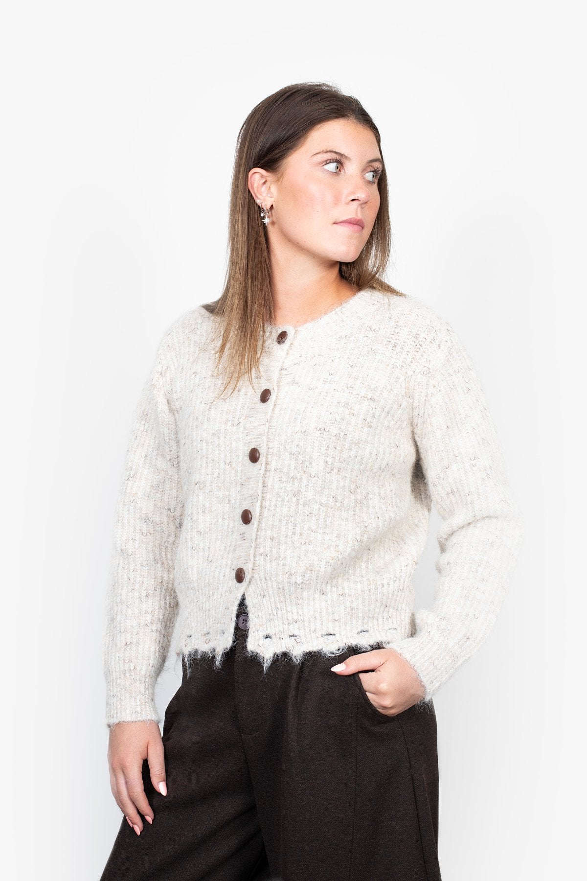 Antler Frankie Cardi - Natural Marle