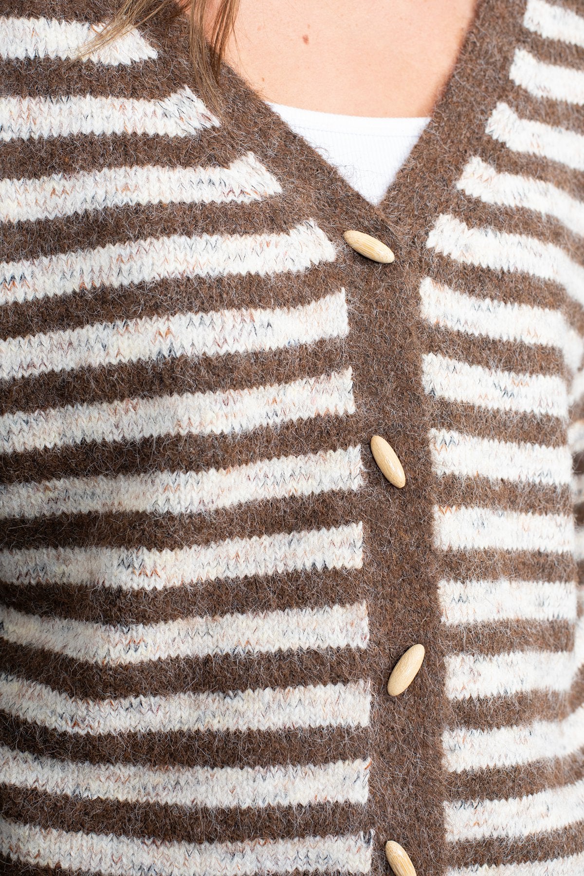 Antler Jordie Cardi - Choc Stripe