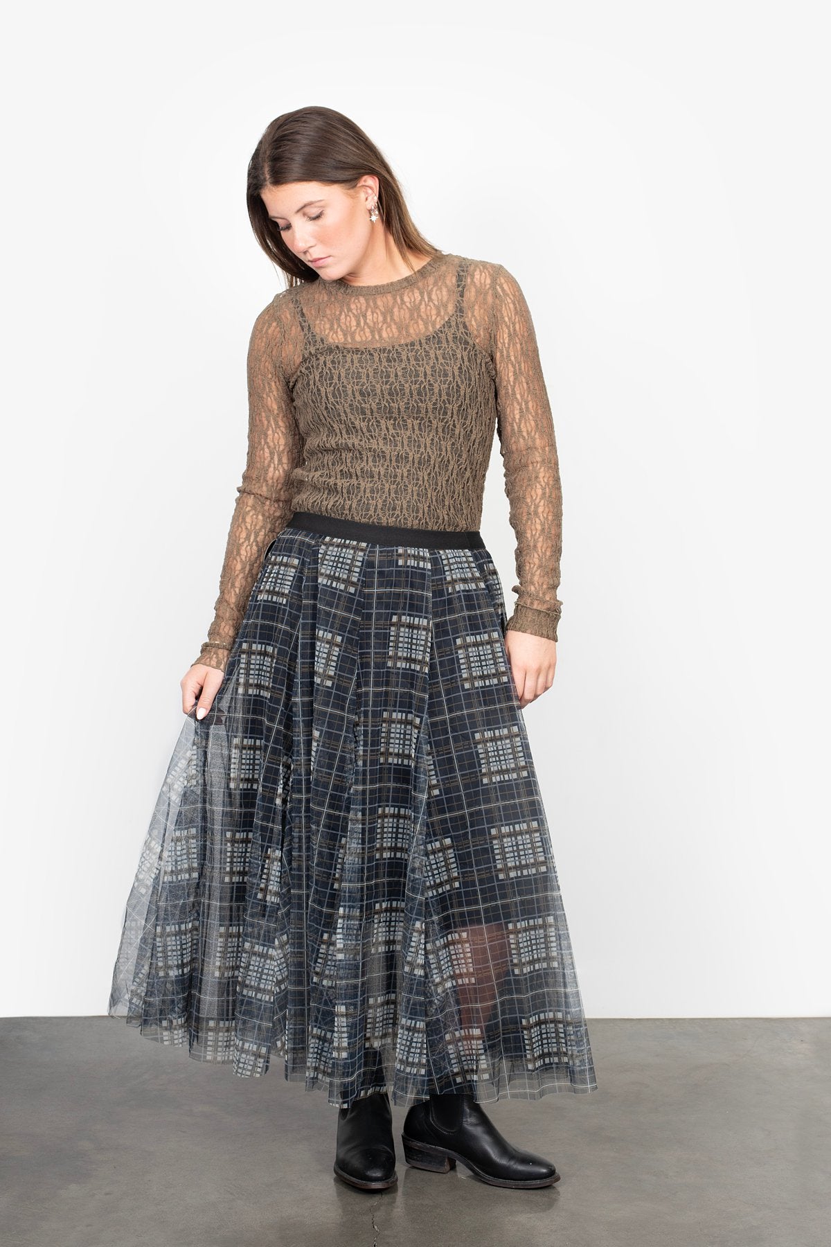 Antler Tilly Tulle Skirt - Gridlock