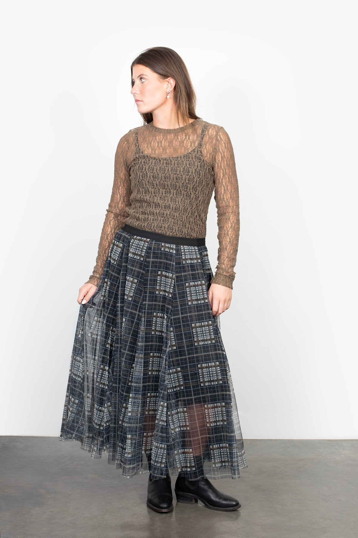 Antler Tilly Tulle Skirt - Gridlock