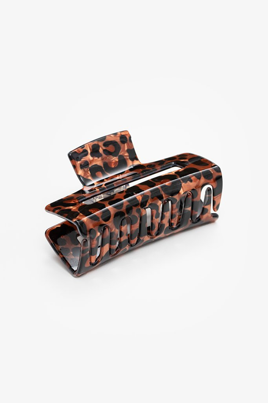 Antler Dark Cheetah Claw Clip