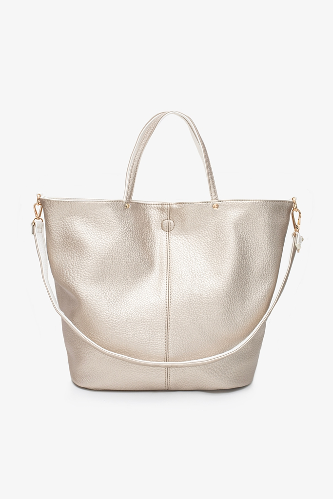 Antler Hartley Reversible Tote - Bone/Gold