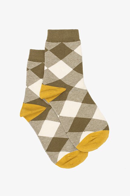 Antler NZ Gun Club Check Sock - Chartreuse