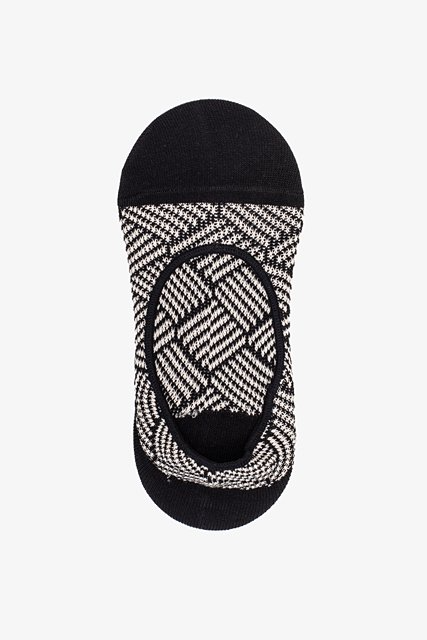 Antler NZ No Show Socks - Black Basket Weave