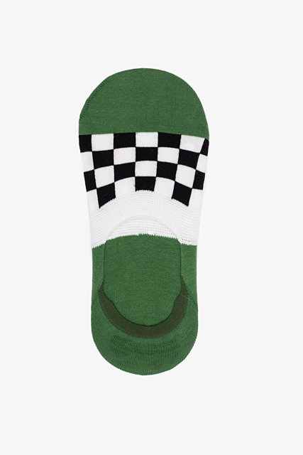 Antler NZ No Show Socks - Green Racer Check