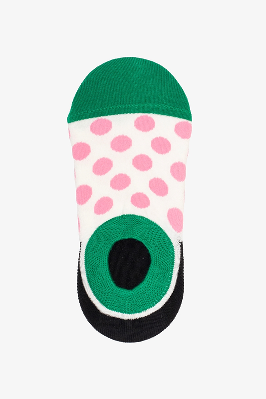 Antler No Show Sock - Pink Spot