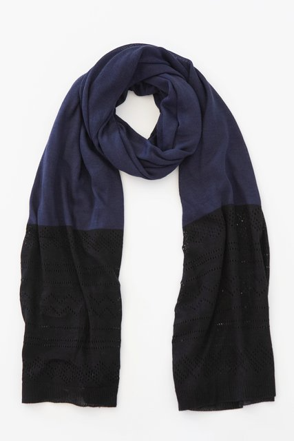 Antler NZ Navy & Black Knit Scarf