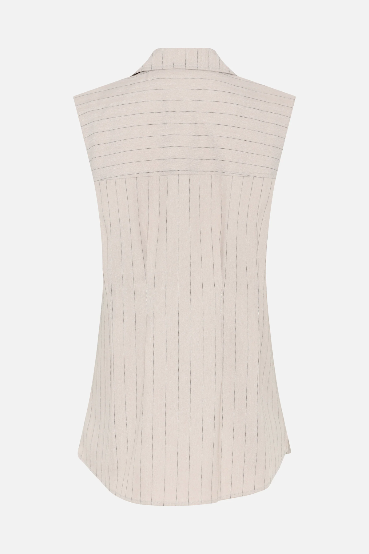 Bruuns Bazaar Apricot Urwa Waistcoat - Light Grey Stripes