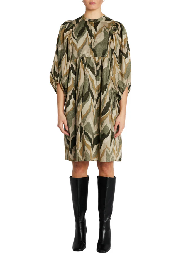 Bruuns Bazaar Aster Sarina Dress - Green Print