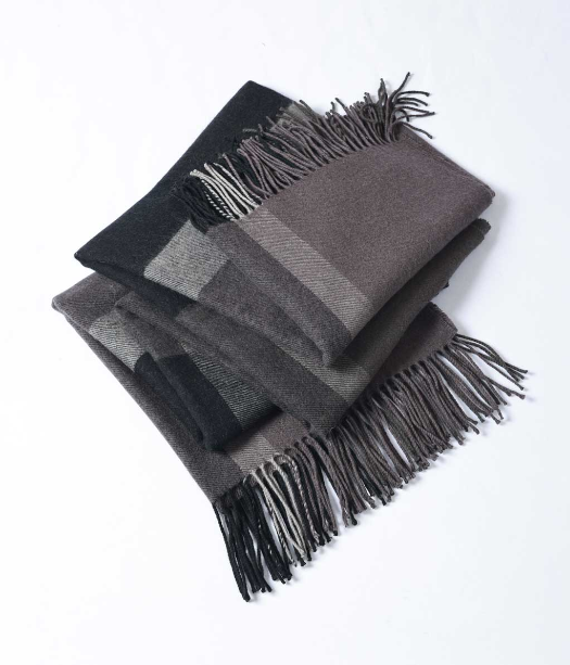 MM Linen Lodge Lambswool Throw - Schist