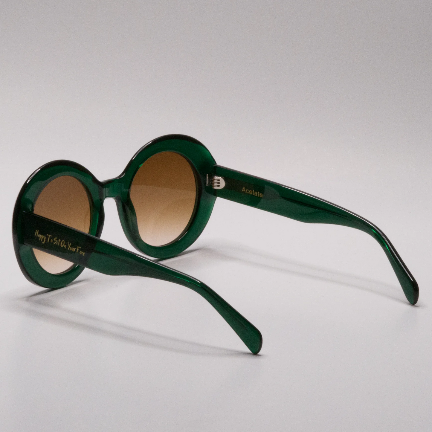 Happy To Sit On Your Face Lila Sunglasses - Emerald