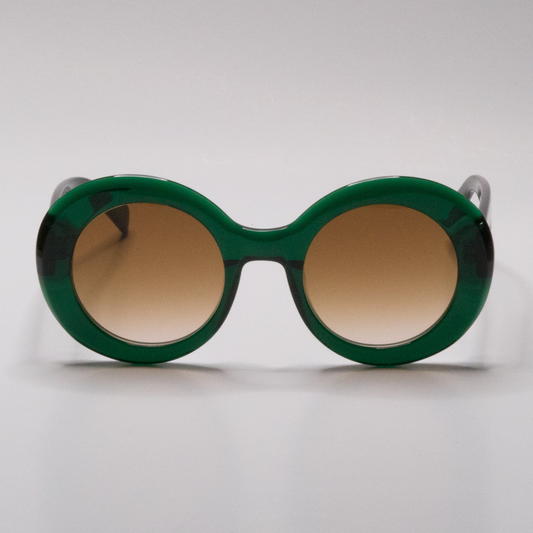 Happy To Sit On Your Face Lila Sunglasses - Emerald